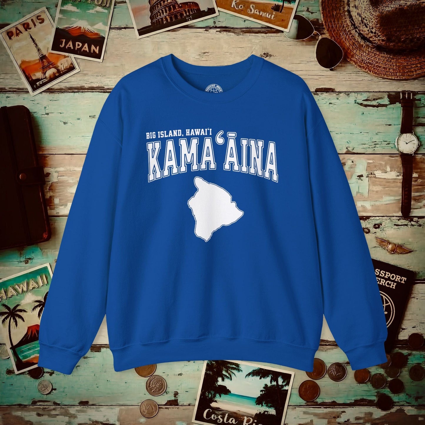 Classic University (Kamaaina Edition), Big Island, Hawaii Crewneck Royal / S
