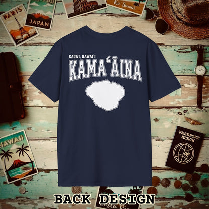 Classic University (Kamaaina Edition), Kauai, Hawaii Back Print T-Shirt Navy / S