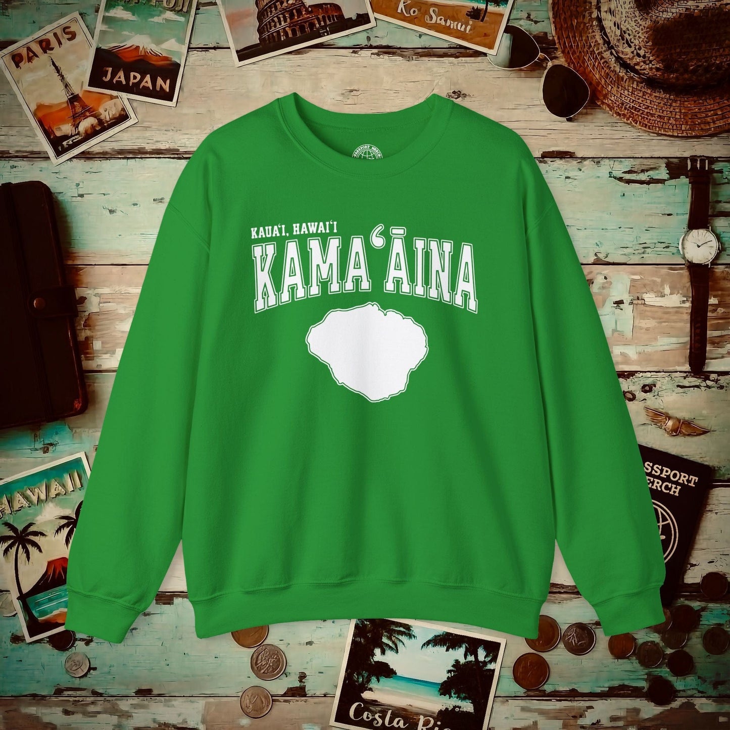 Classic University (Kamaaina Edition), Kauai, Hawaii Crewneck Irish Green / S