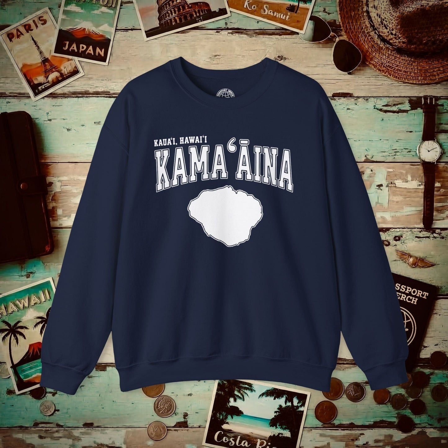 Classic University (Kamaaina Edition), Kauai, Hawaii Crewneck Navy / S