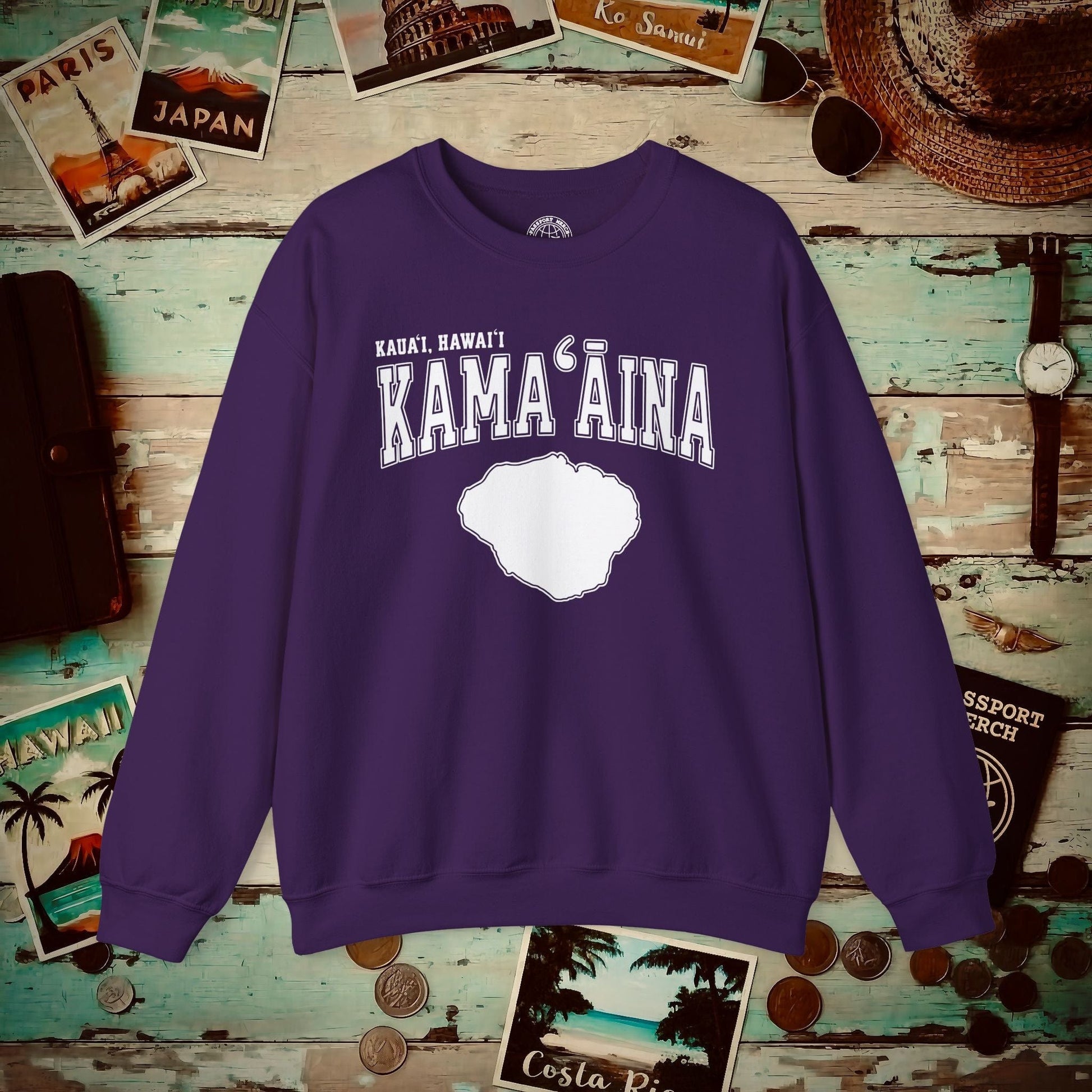 Classic University (Kamaaina Edition), Kauai, Hawaii Crewneck Purple / S
