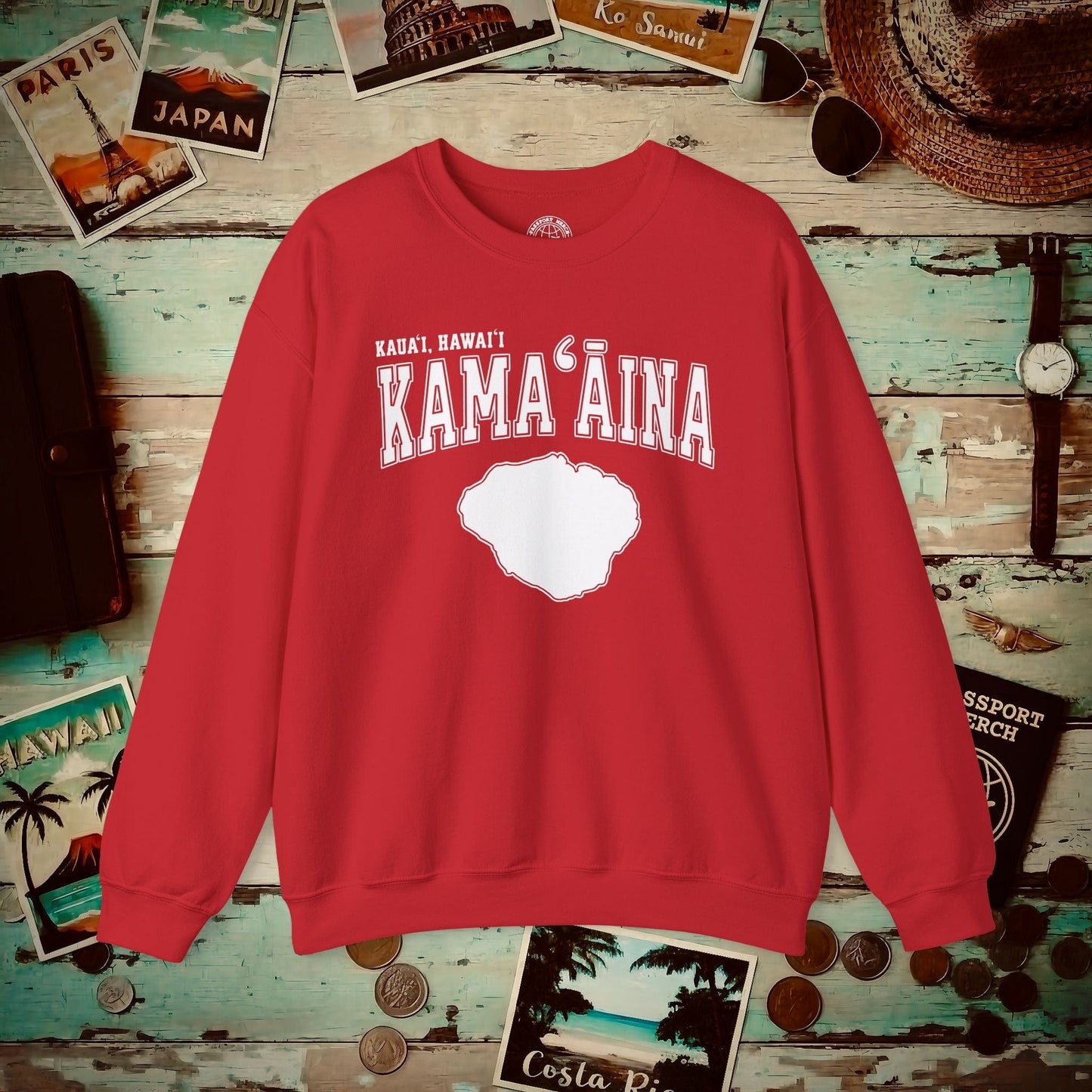 Classic University (Kamaaina Edition), Kauai, Hawaii Crewneck Red / S