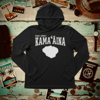 Classic University (Kamaaina Edition), Kauai, Hawaii Hooded Long Sleeve Black / S
