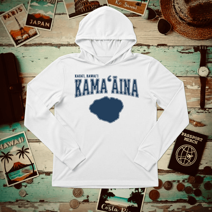 Classic University (Kamaaina Edition), Kauai, Hawaii Hooded Long Sleeve White / XS