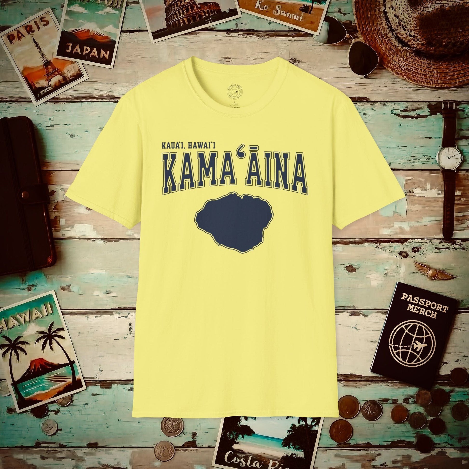 Classic University (Kamaaina Edition), Kauai, Hawaii T-Shirt Cornsilk / S