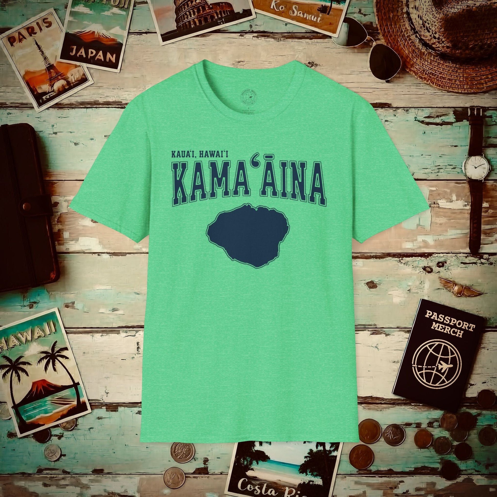 Classic University (Kamaaina Edition), Kauai, Hawaii T-Shirt Heather Irish Green / S