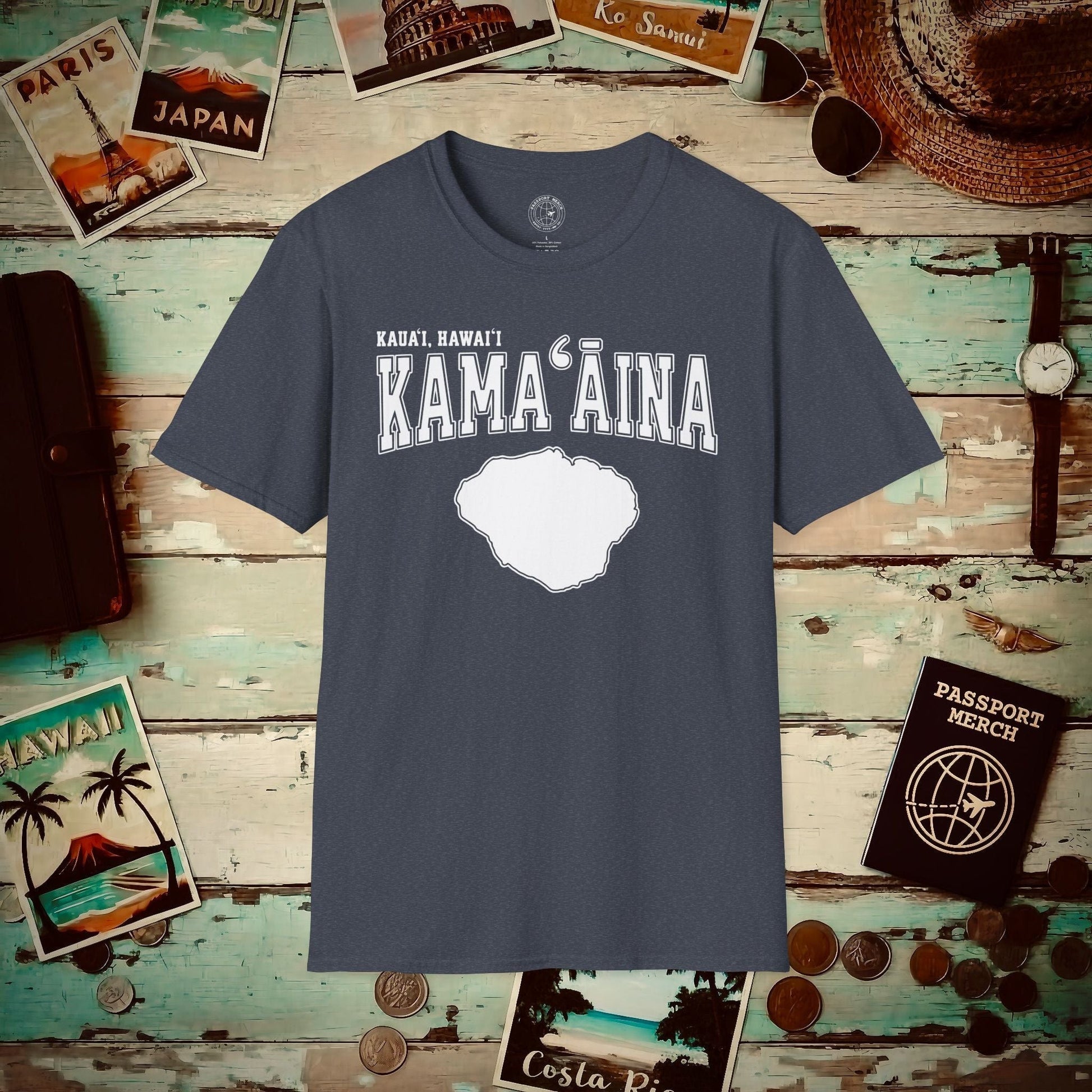 Classic University (Kamaaina Edition), Kauai, Hawaii T-Shirt Heather Navy / S