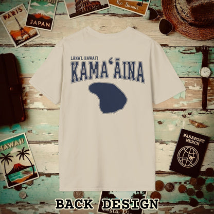 Classic University (Kamaaina Edition), Lanai, Hawaii Back Print T-Shirt Sand / S