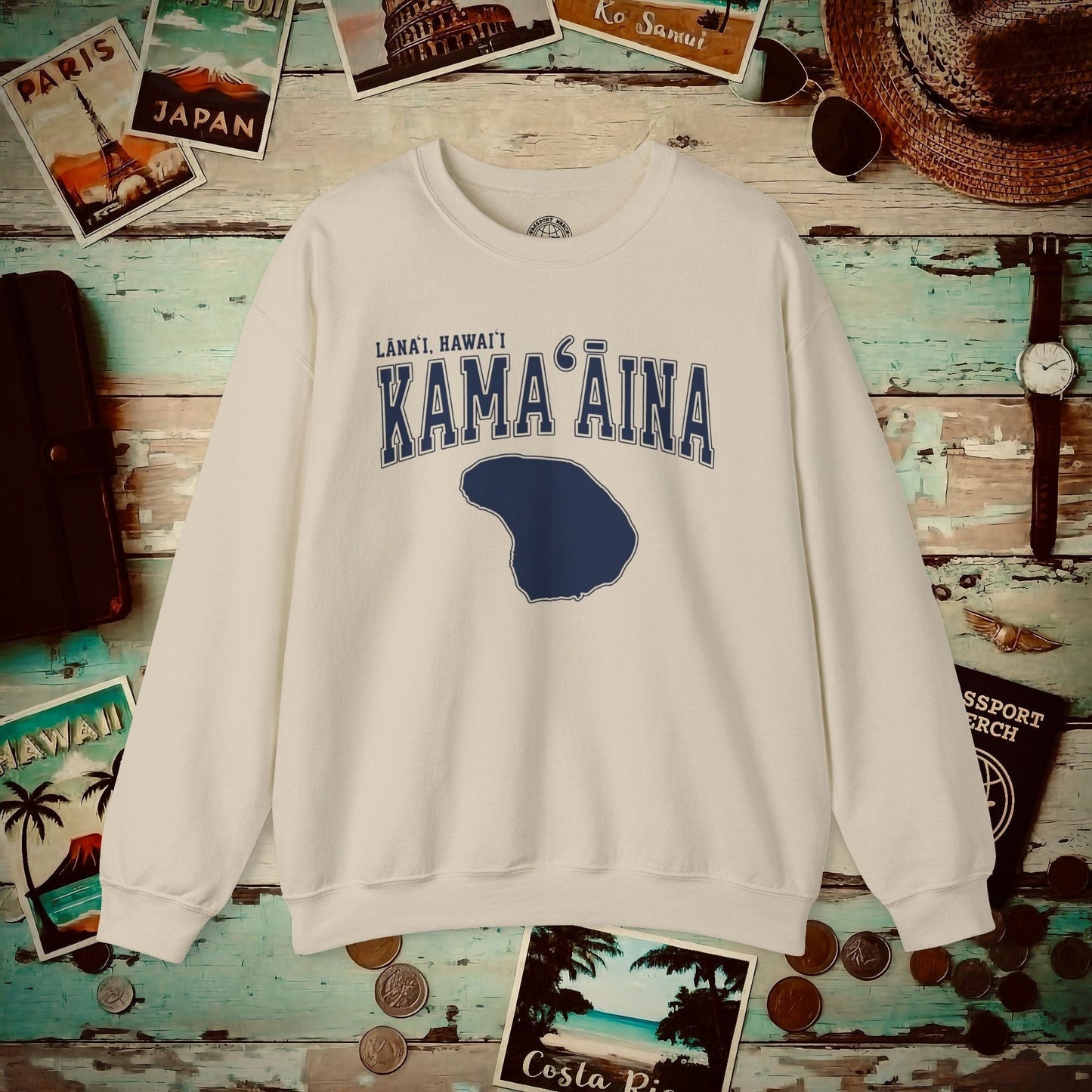 Classic University (Kamaaina Edition), Lanai, Hawaii Crewneck Sand / S