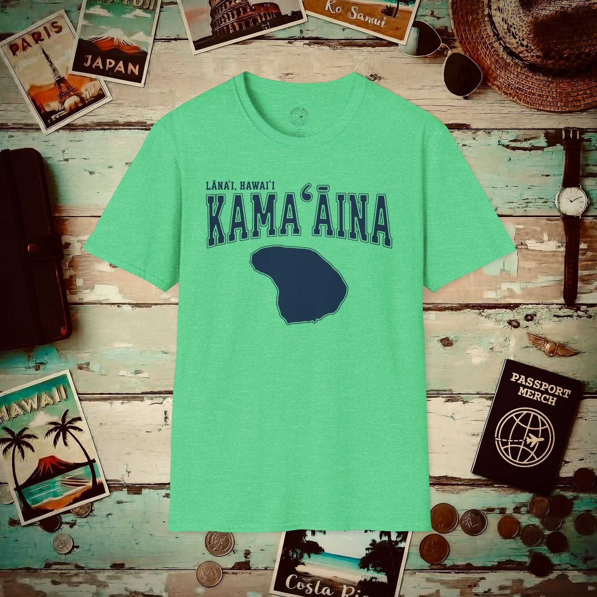 Classic University (Kamaaina Edition), Lanai, Hawaii T-Shirt Heather Irish Green / S