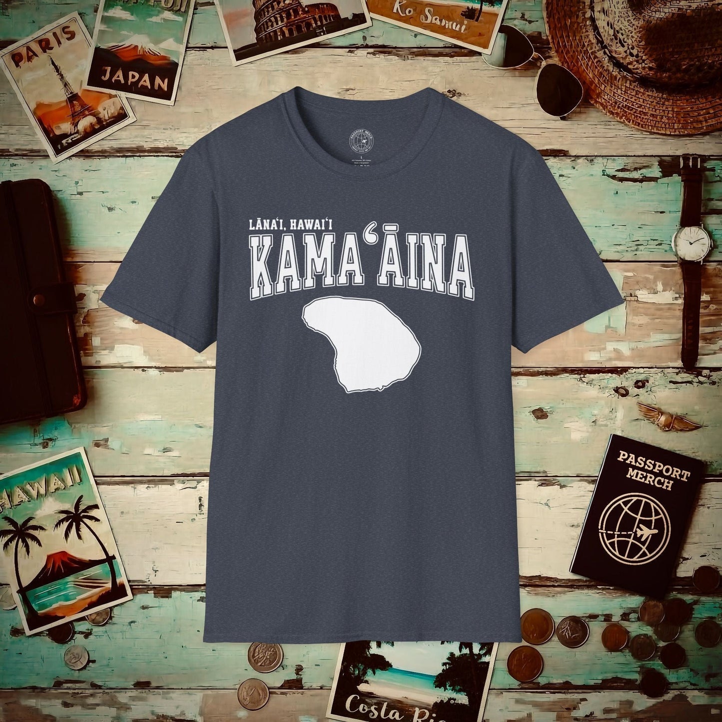 Classic University (Kamaaina Edition), Lanai, Hawaii T-Shirt Heather Navy / S