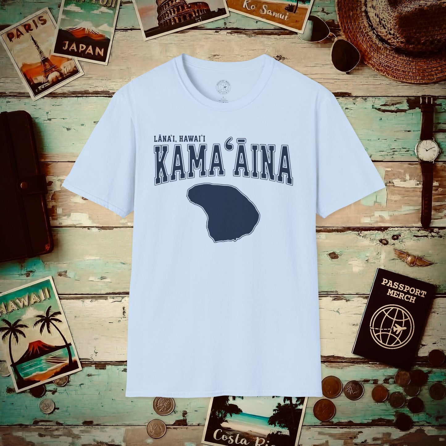 Classic University (Kamaaina Edition), Lanai, Hawaii T-Shirt Light Blue / S