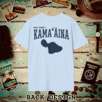 Classic University (Kamaaina Edition), Maui, Hawaii Back Print T-Shirt Light Blue / S