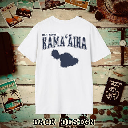 Classic University (Kamaaina Edition), Maui, Hawaii Back Print T-Shirt White / S