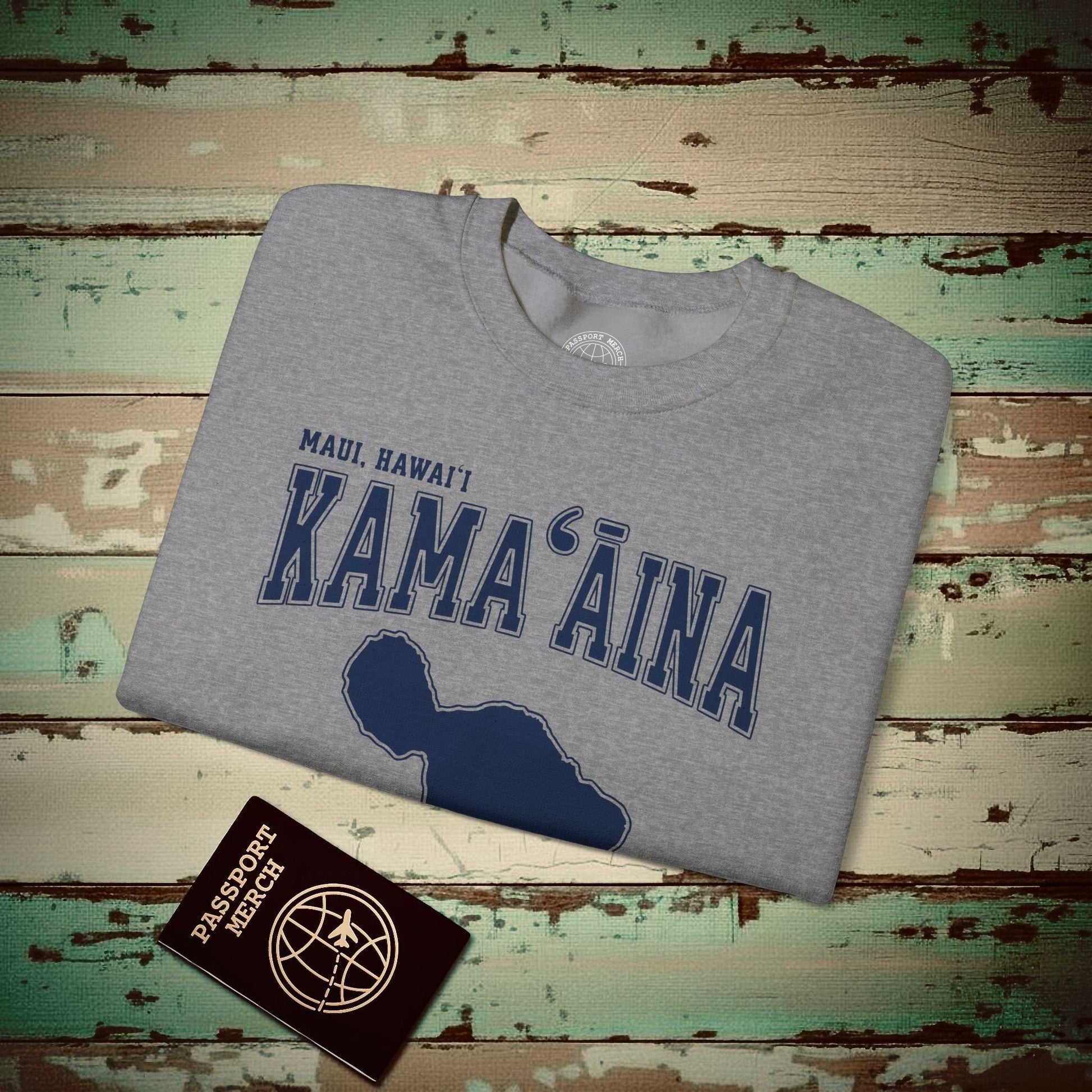 Classic University (Kamaaina Edition), Maui, Hawaii Crewneck Graphite Heather / S