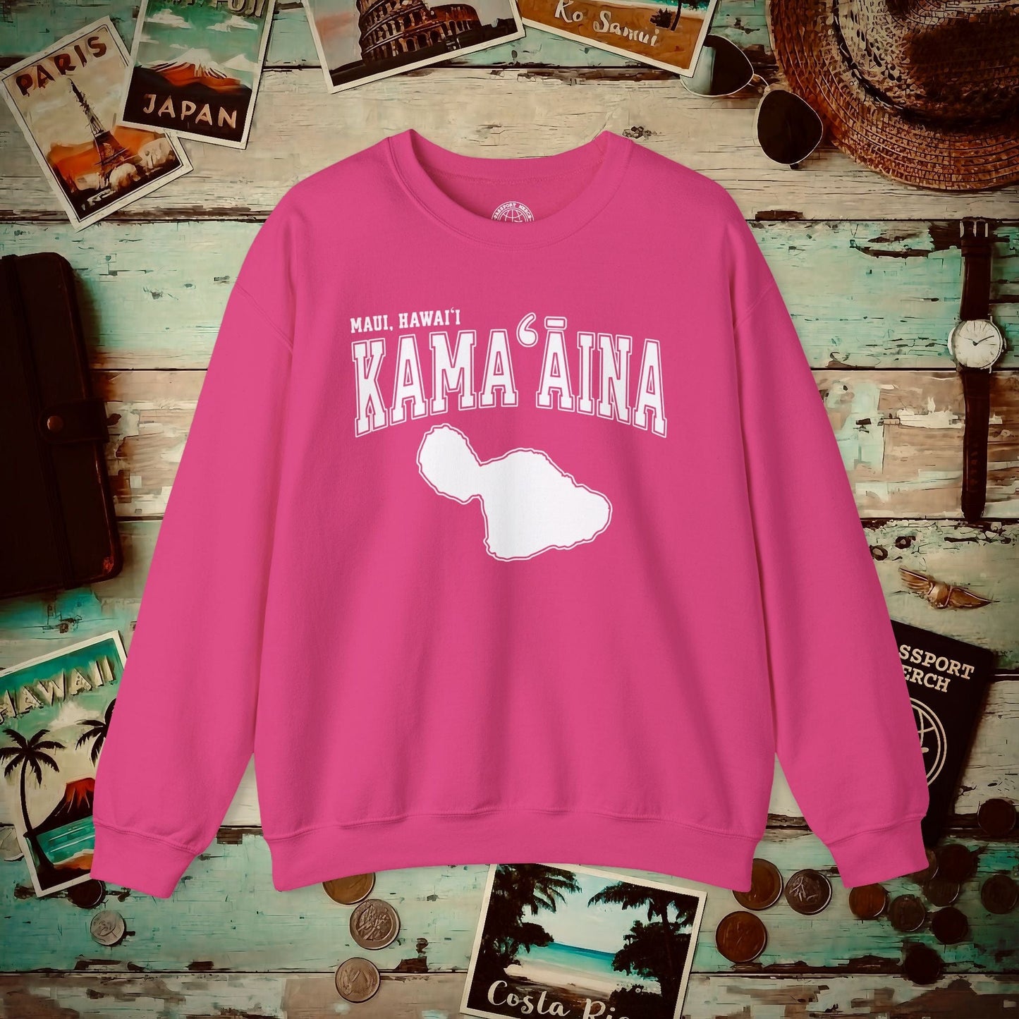 Classic University (Kamaaina Edition), Maui, Hawaii Crewneck Heliconia / S