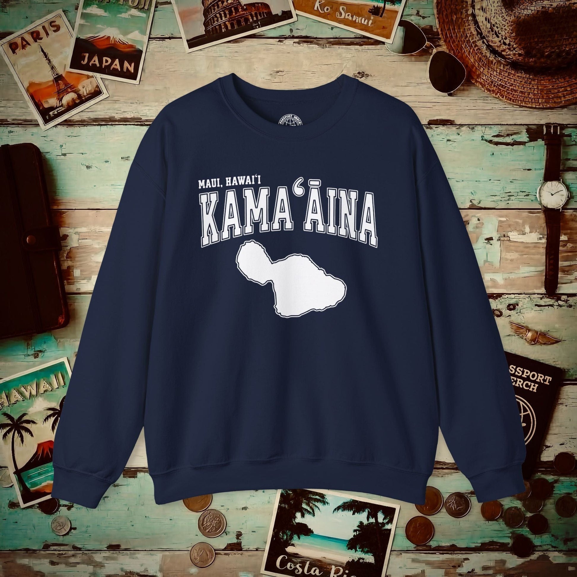 Classic University (Kamaaina Edition), Maui, Hawaii Crewneck Navy / S