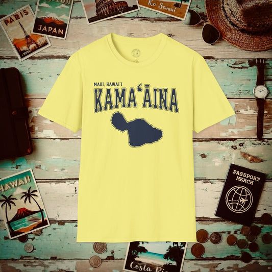 Classic University (Kamaaina Edition), Maui, Hawaii T-Shirt Cornsilk / S