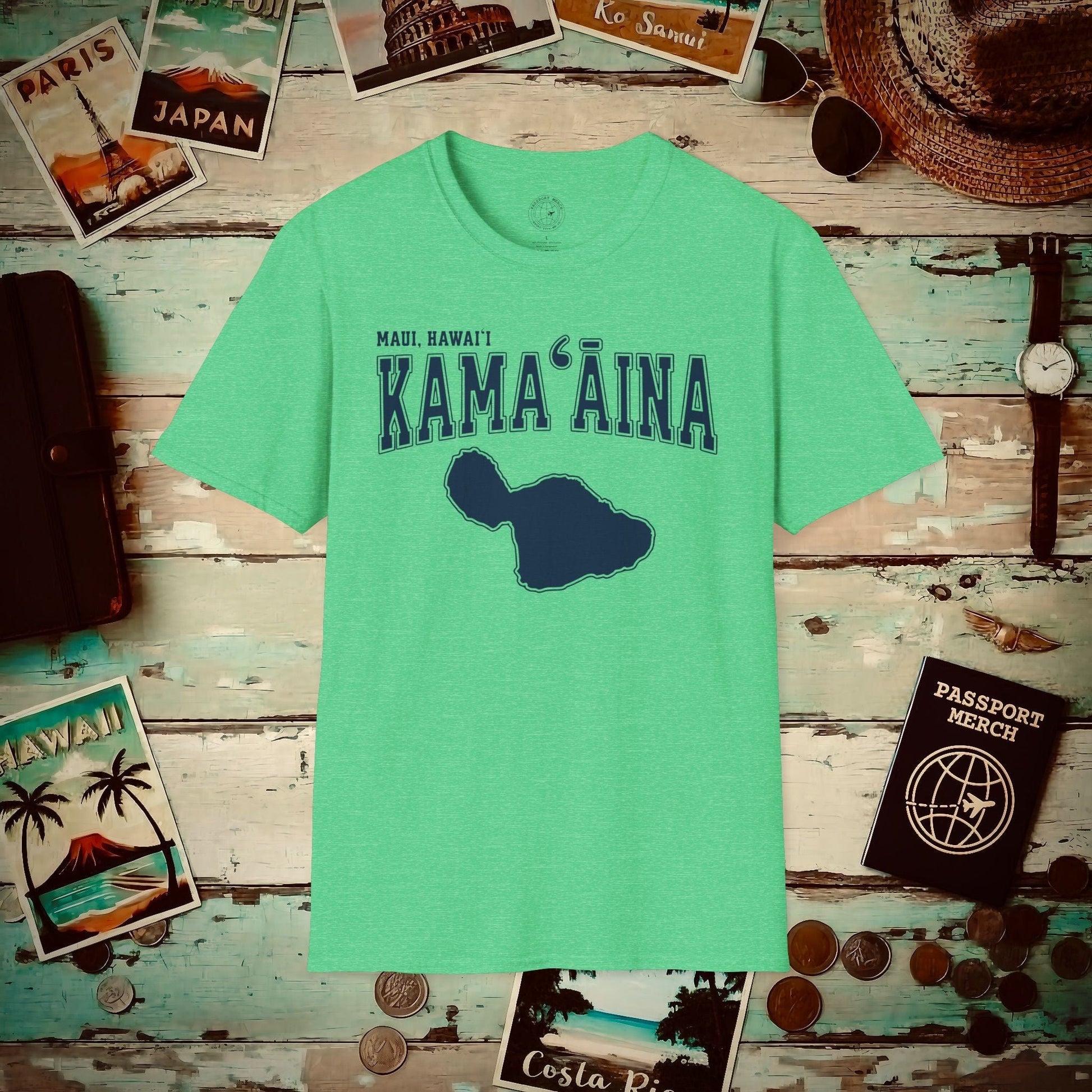 Classic University (Kamaaina Edition), Maui, Hawaii T-Shirt Heather Irish Green / S