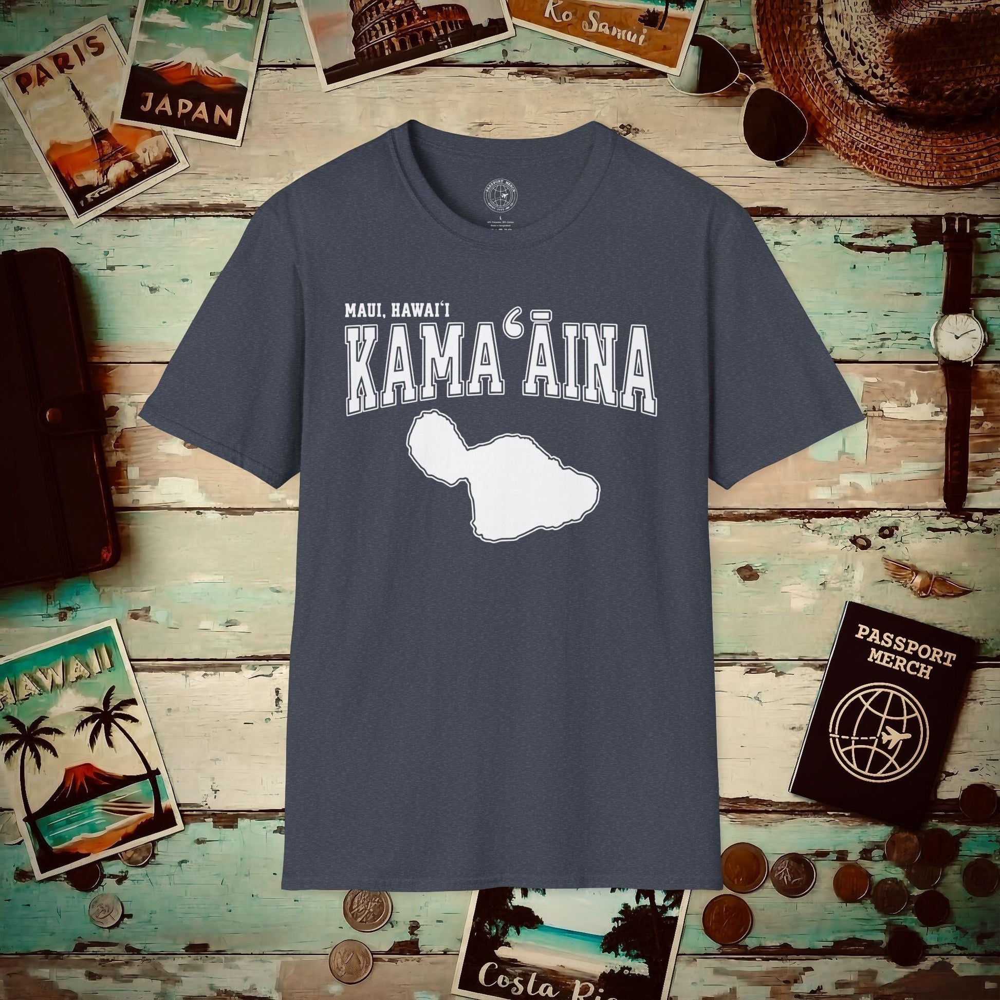 Classic University (Kamaaina Edition), Maui, Hawaii T-Shirt Heather Navy / S