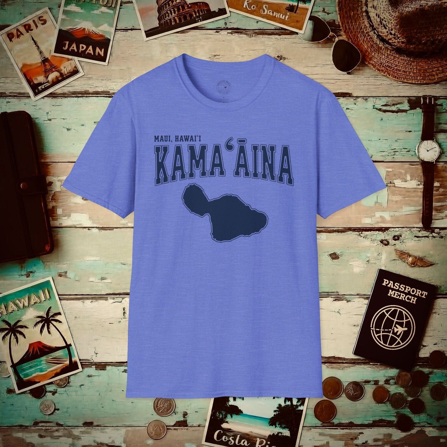 Classic University (Kamaaina Edition), Maui, Hawaii T-Shirt Heather Royal / S