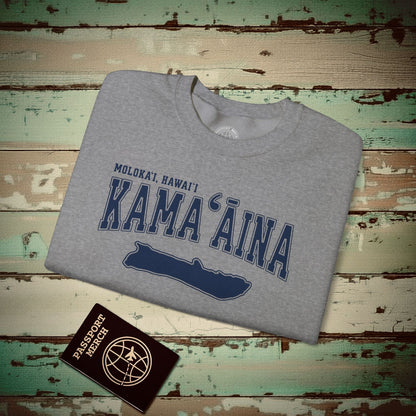 Classic University (Kamaaina Edition), Molokai, Hawaii Crewneck Graphite Heather / S