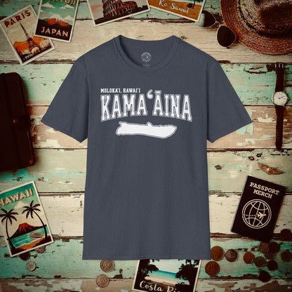 Classic University (Kamaaina Edition), Molokai, Hawaii T-Shirt Heather Navy / S