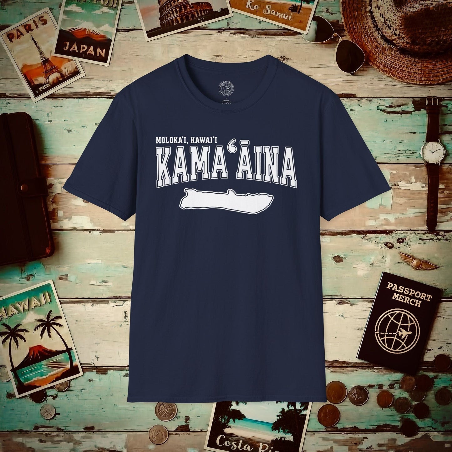 Classic University (Kamaaina Edition), Molokai, Hawaii T-Shirt Navy / S