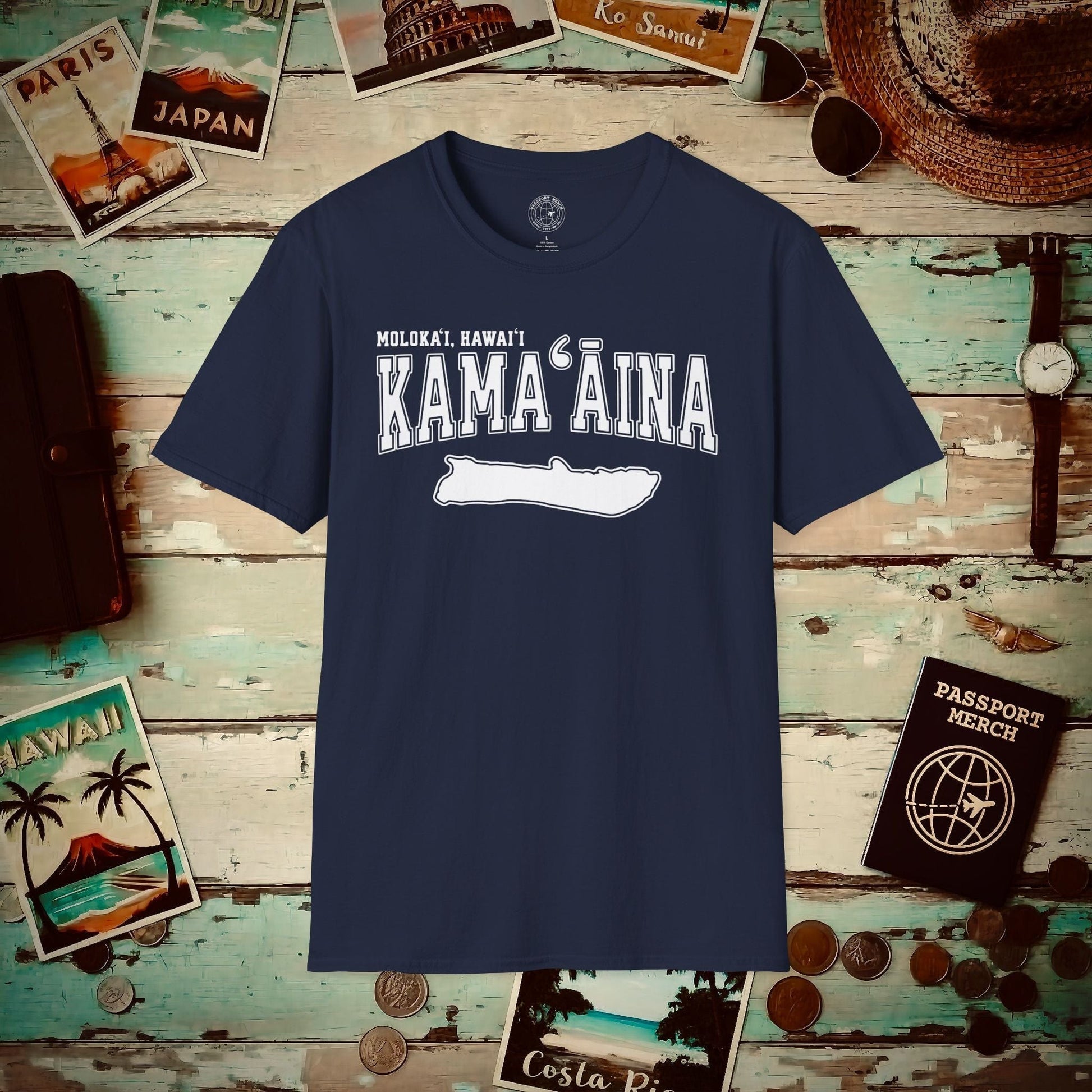 Classic University (Kamaaina Edition), Molokai, Hawaii T-Shirt Navy / S