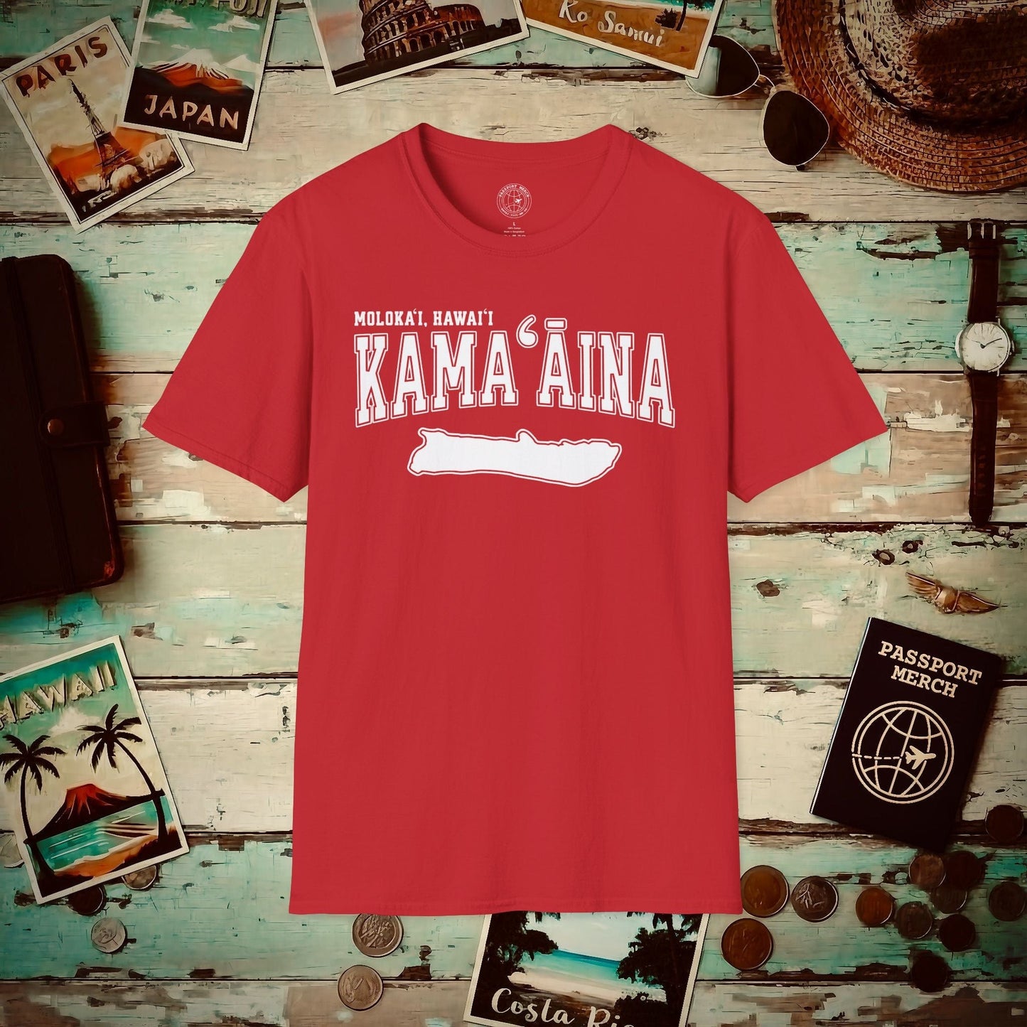 Classic University (Kamaaina Edition), Molokai, Hawaii T-Shirt Red / S