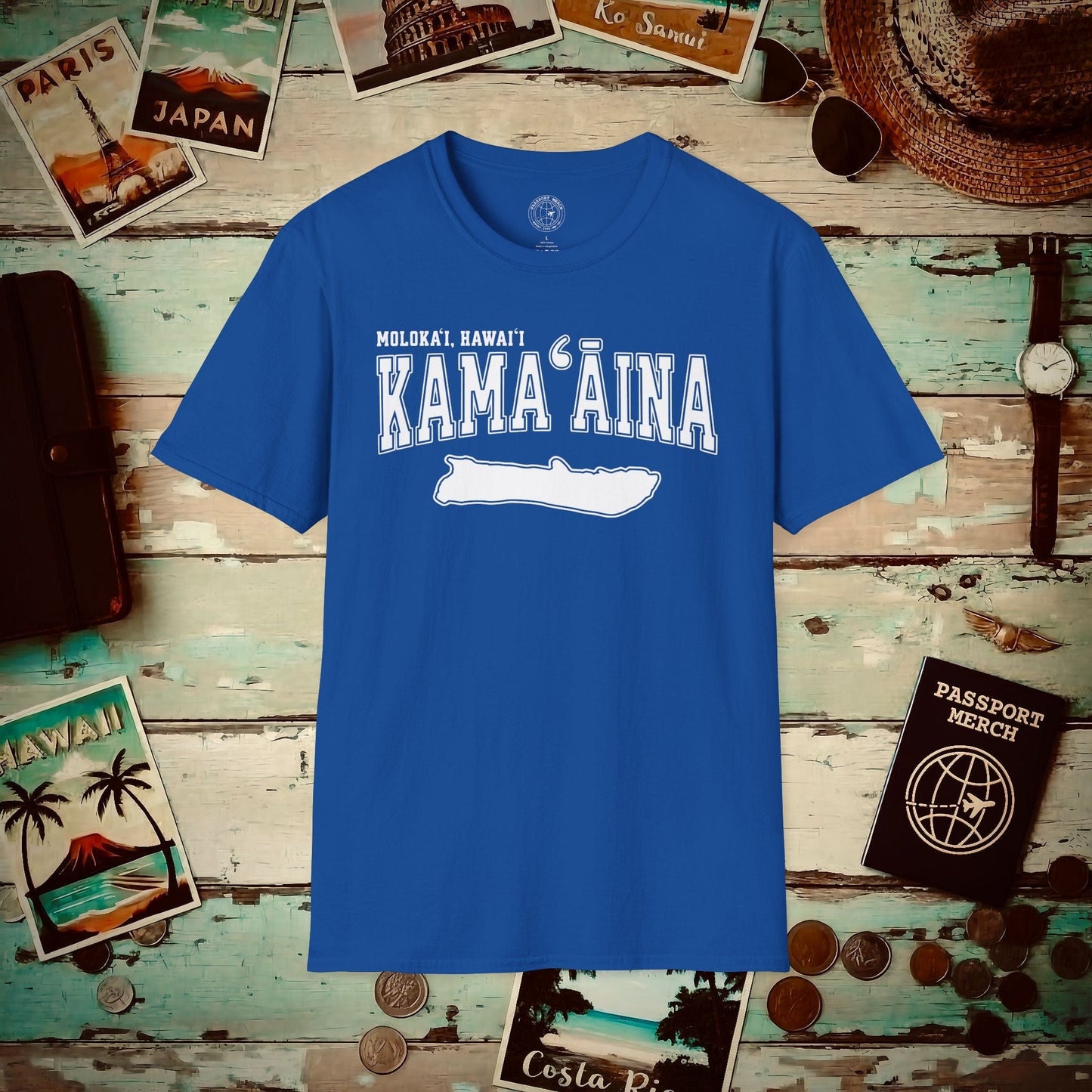 Classic University (Kamaaina Edition), Molokai, Hawaii T-Shirt Royal / S