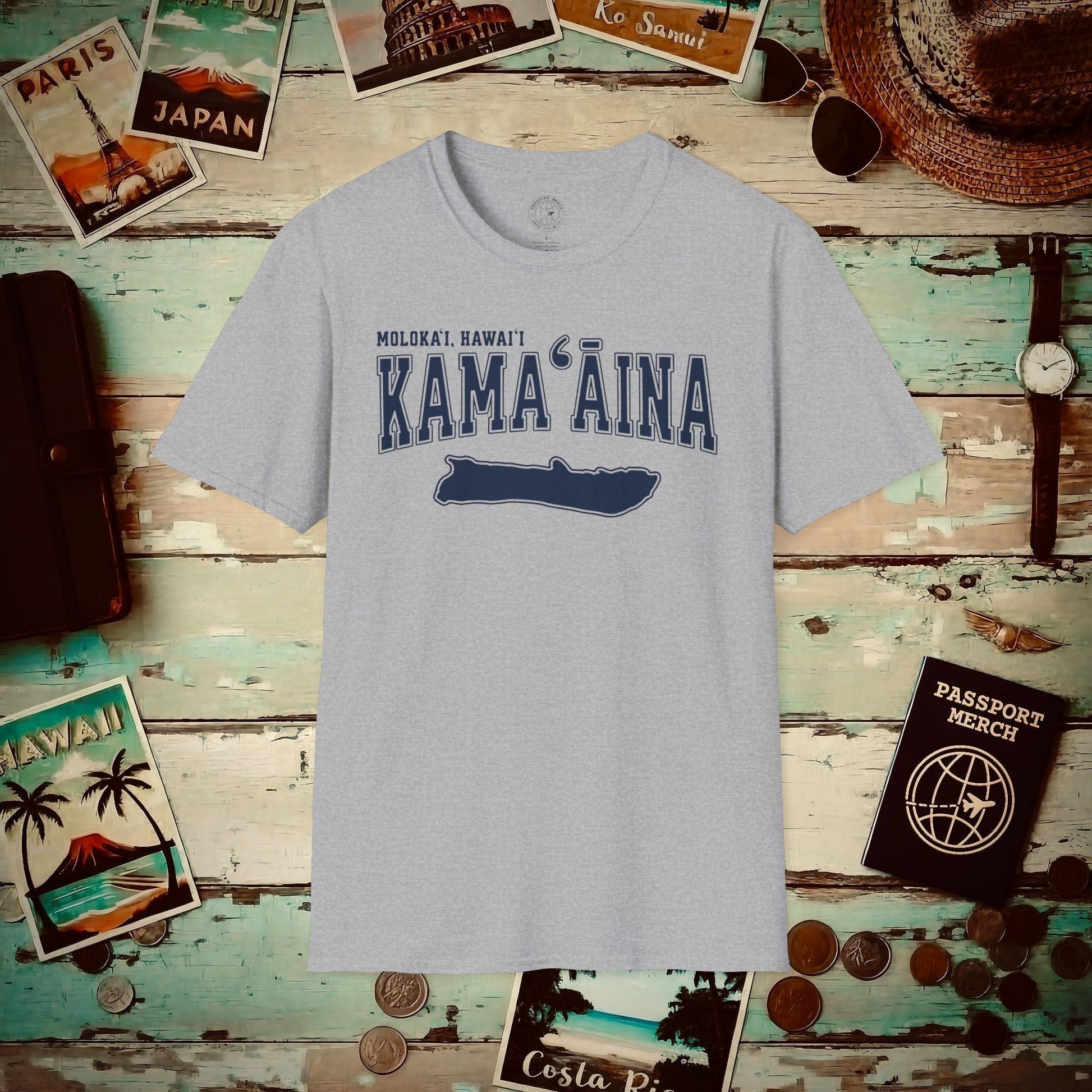 Classic University (Kamaaina Edition), Molokai, Hawaii T-Shirt Sport Grey / S
