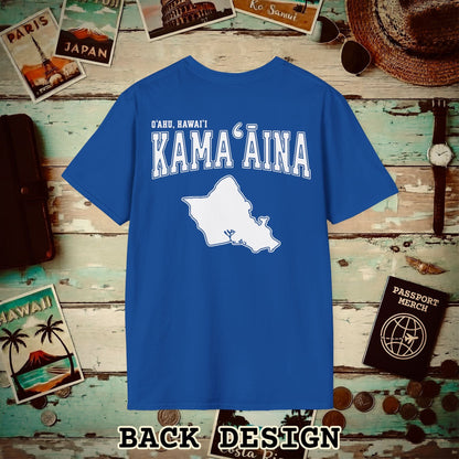 Classic University (Kamaaina Edition), Oahu, Hawaii Back Print T-Shirt Royal / S