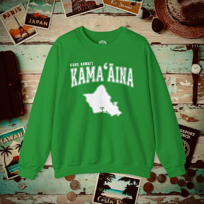 Classic University (Kamaaina Edition), Oahu, Hawaii Crewneck Irish Green / S