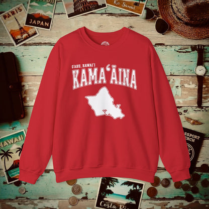 Classic University (Kamaaina Edition), Oahu, Hawaii Crewneck Red / S