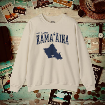Classic University (Kamaaina Edition), Oahu, Hawaii Crewneck Sand / S