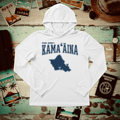Classic University (Kamaaina Edition), Oahu, Hawaii Hooded Long Sleeve White / XS