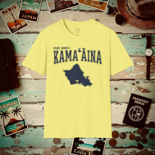 Classic University (Kamaaina Edition), Oahu, Hawaii T-Shirt Cornsilk / S