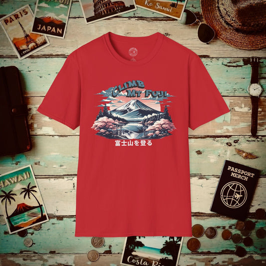 Climb Mount Fuji Japan T-Shirt Red / S
