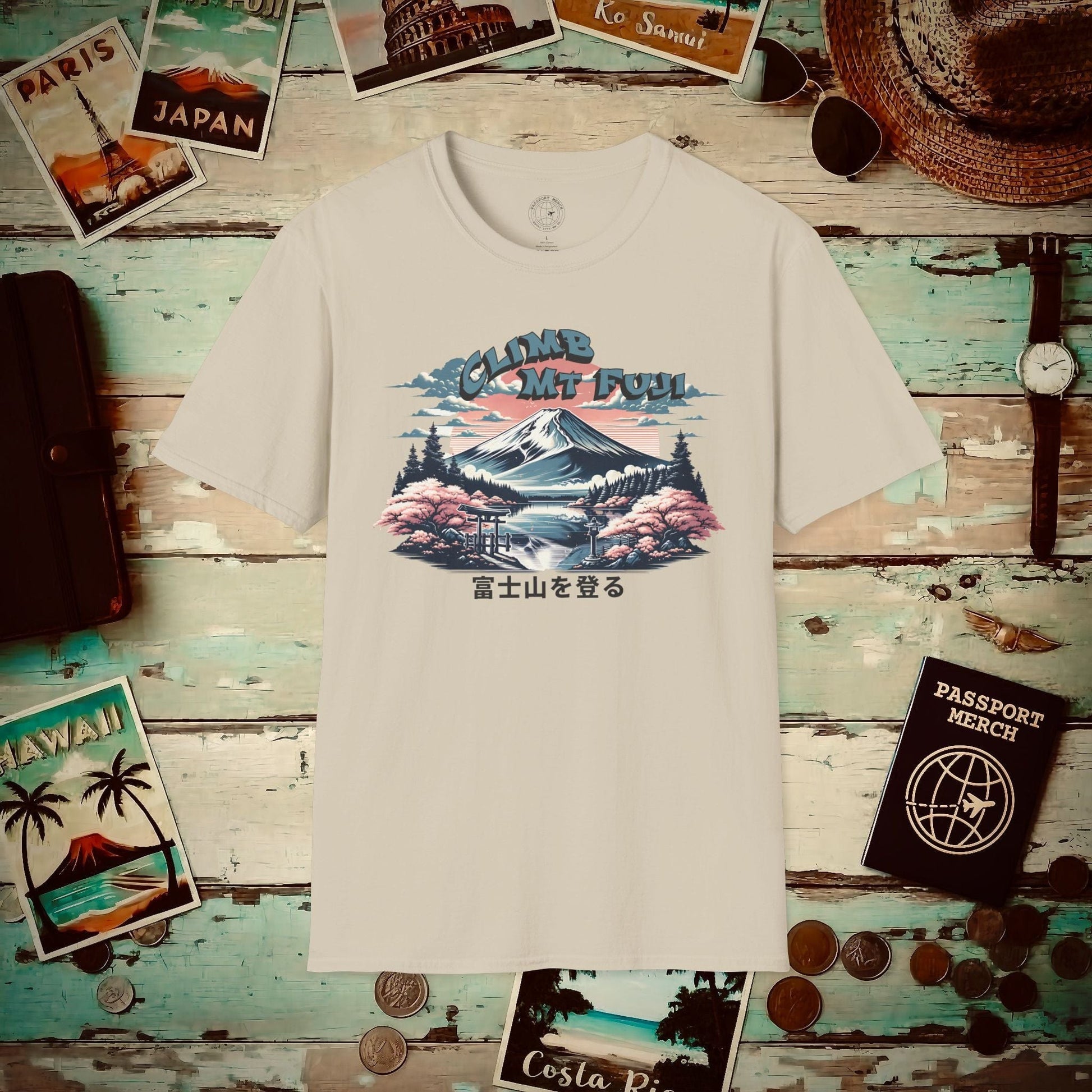 Climb Mount Fuji Japan T-Shirt Sand / S