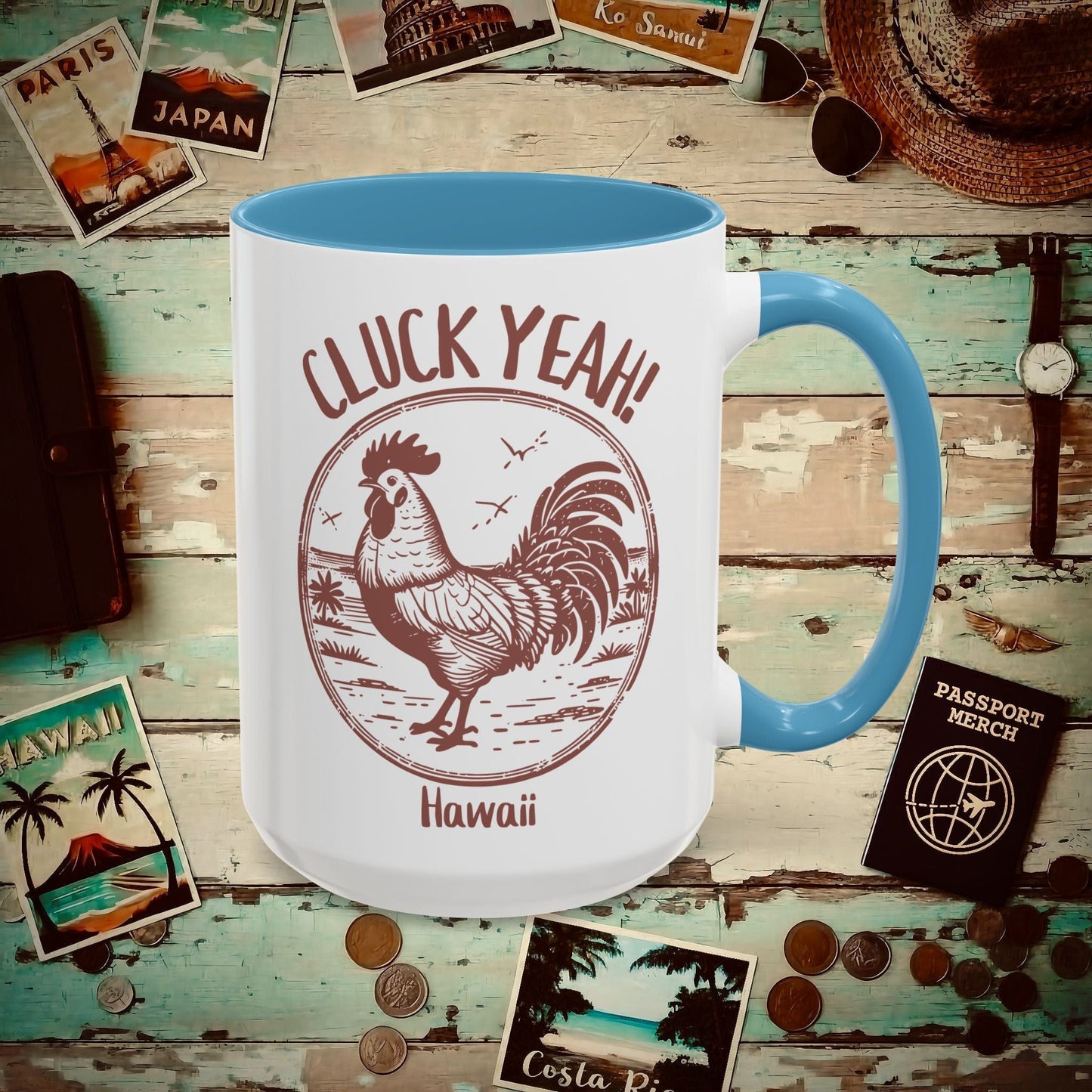 Cluck Yeah! Hawaii 15oz Mug Light Blue / 15oz