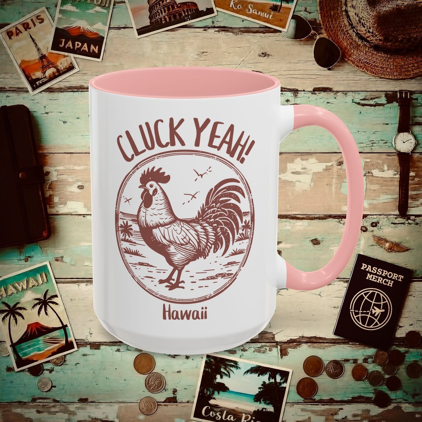 Cluck Yeah! Hawaii 15oz Mug Pink / 15oz
