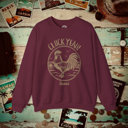 Cluck Yeah! Hawaii Crewneck Maroon / S