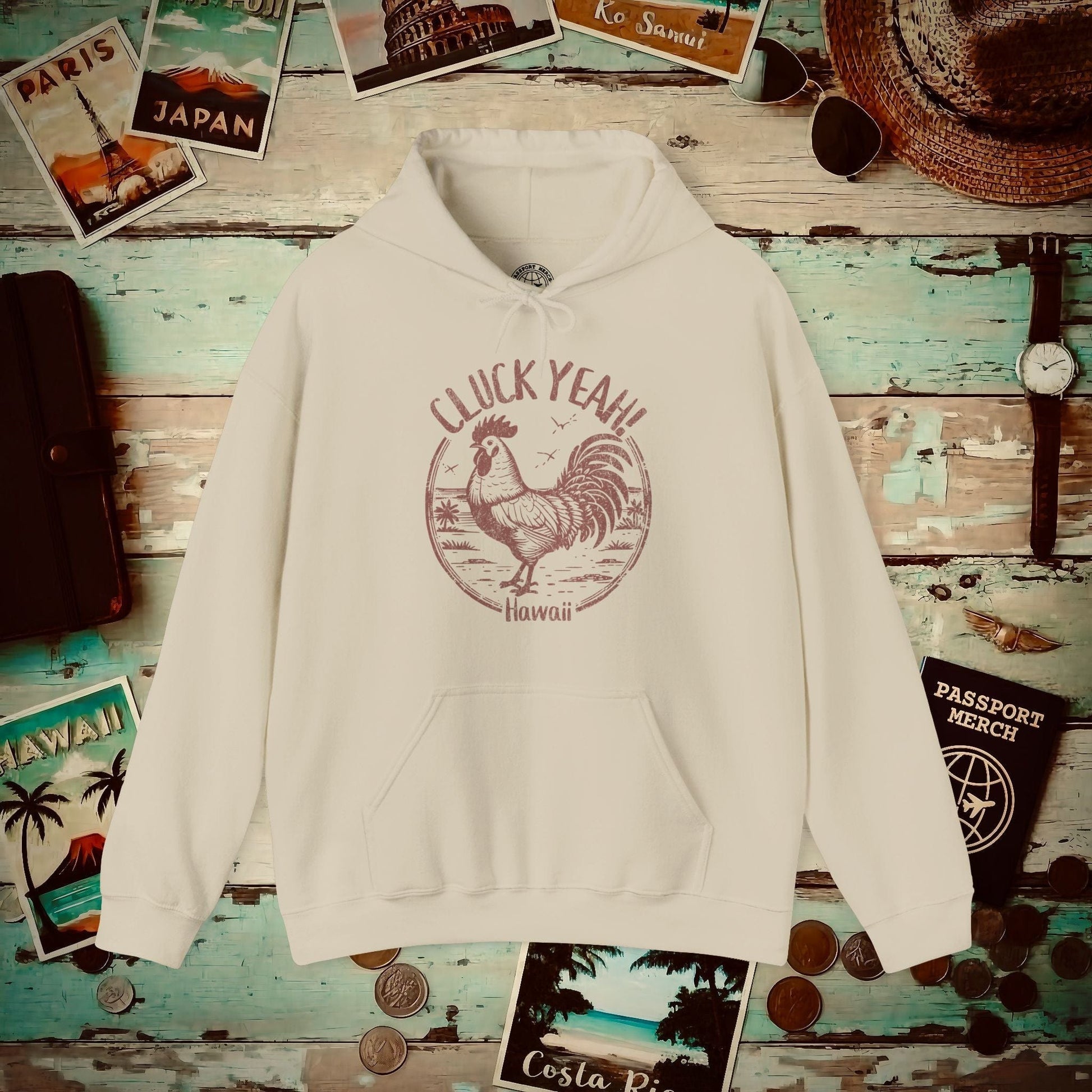 Cluck Yeah! Hawaii Hoodie Sand / S