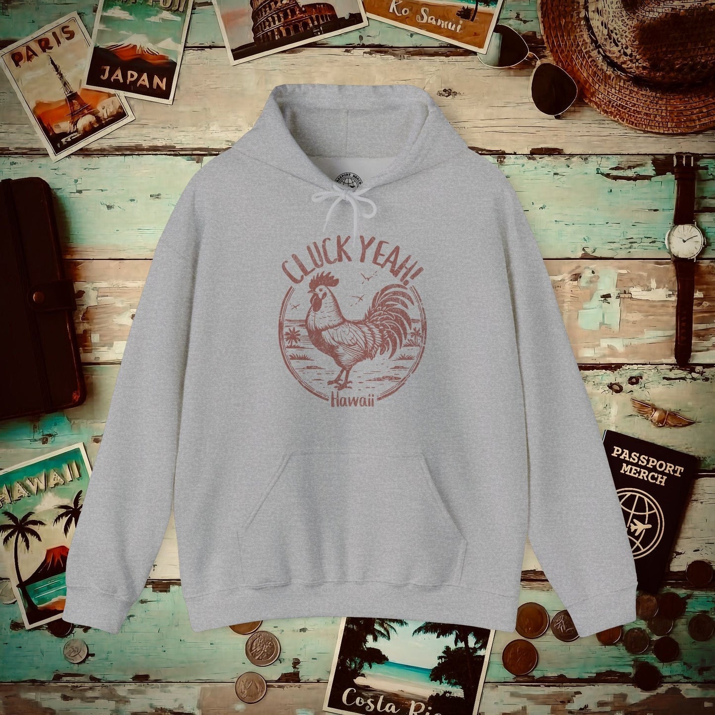 Cluck Yeah! Hawaii Hoodie Sport Grey / S