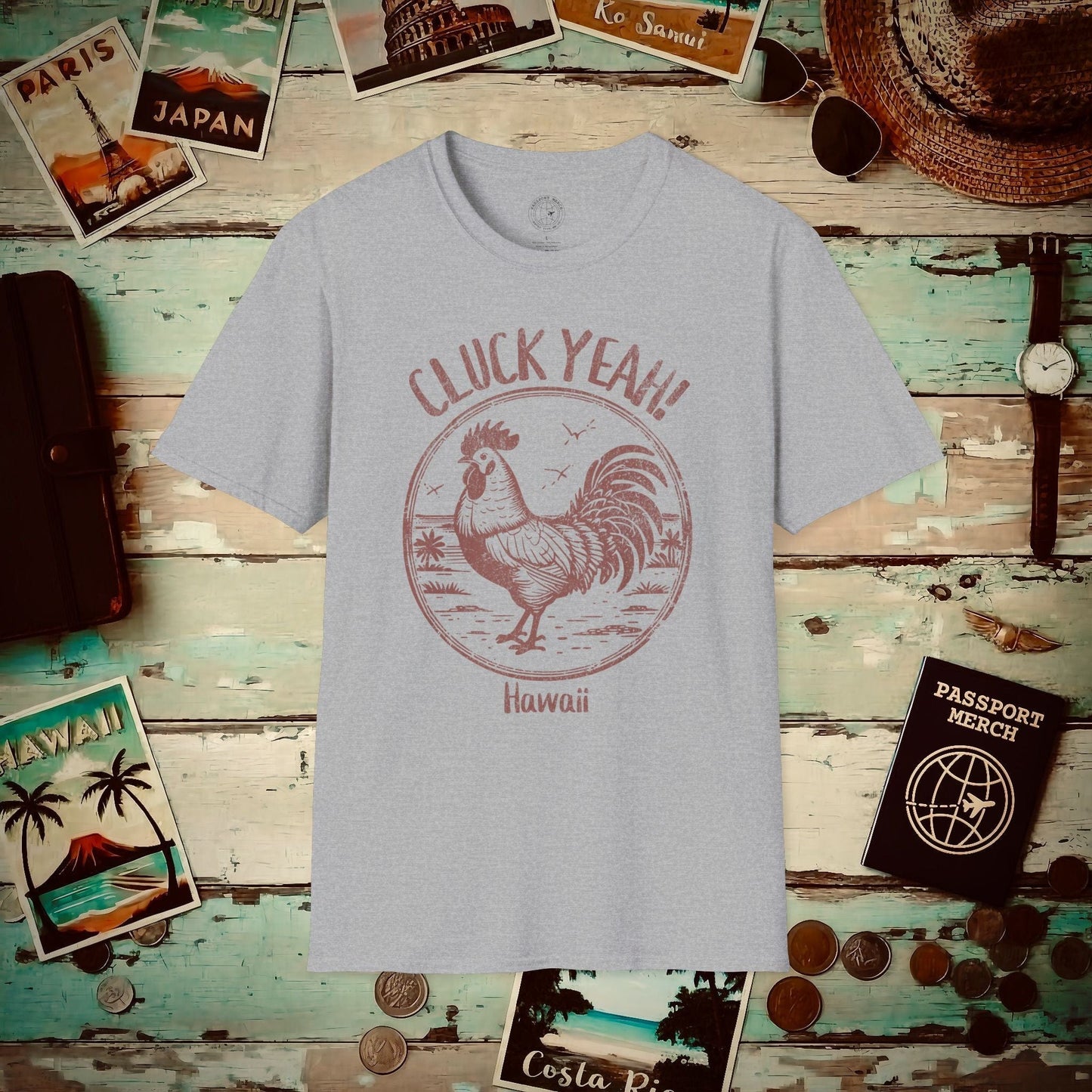Cluck Yeah! Hawaii T-Shirt Sport Grey / S