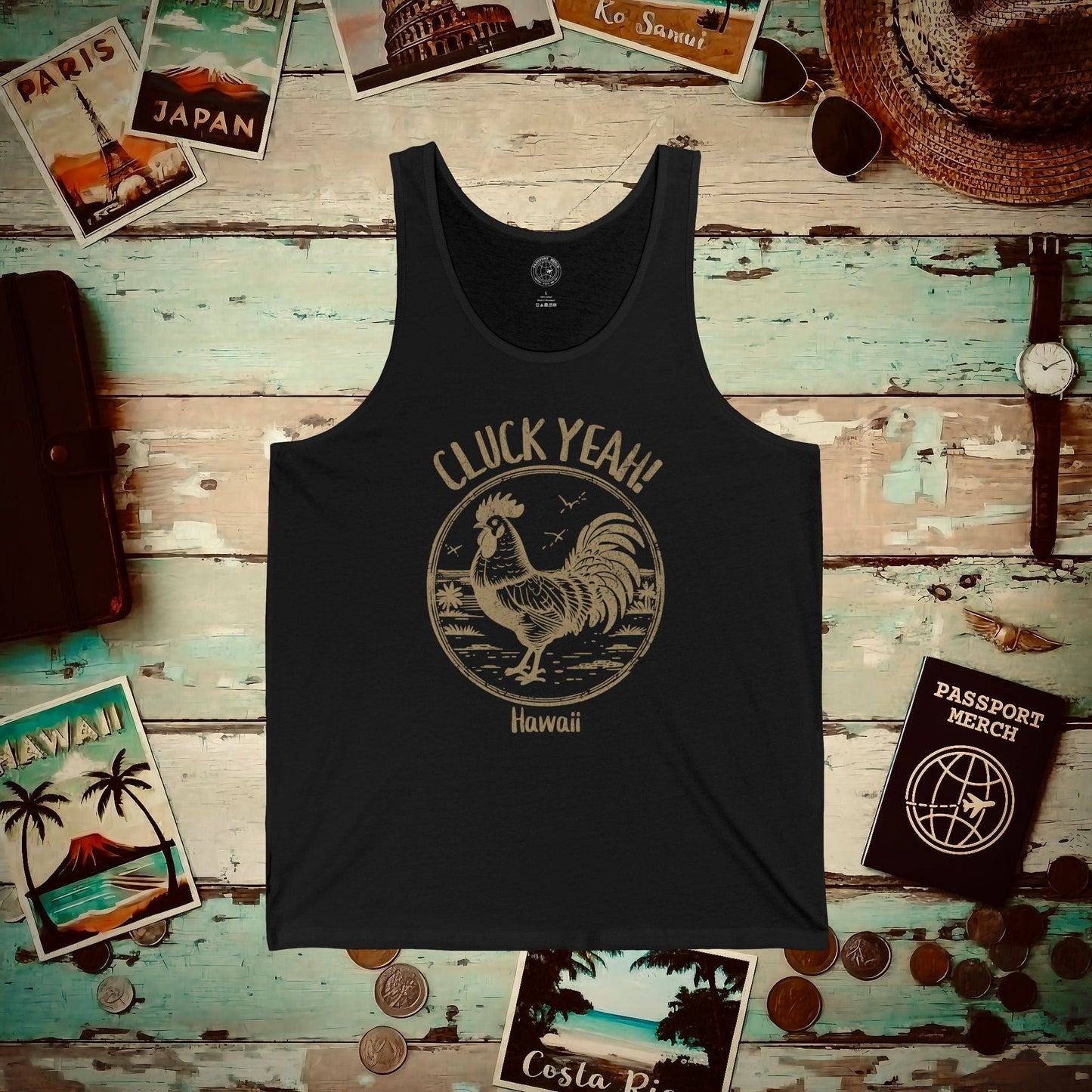 Cluck Yeah! Hawaii Tank Top Black / XS