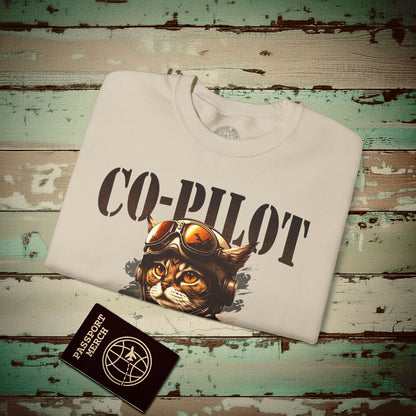 Co-Pilot Aviator Cat Crewneck Sand / S