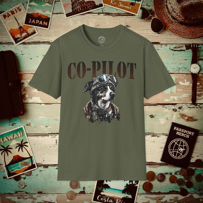 Co-Pilot Aviator Dog T-Shirt Military Green / S