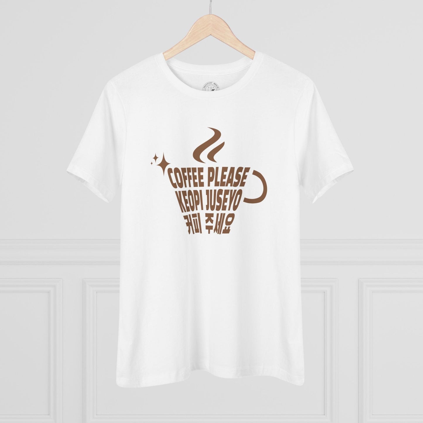 Coffee Please. Keopi Juseyo. Korea, Womens Fit T-Shirt White / S